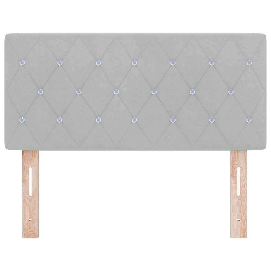 Hoofdbord met hoofdeinde Lichtgrijs 90 cm Nep Leer
