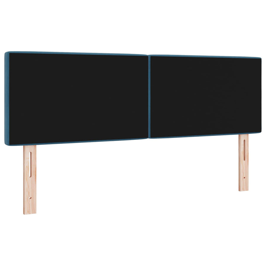 Hoofdbord met hoofdeinde Donkerblauw 144 cm Nep Leer
