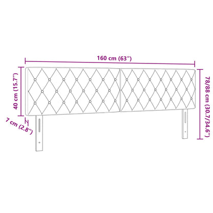 Hoofdbord Roze 160 cm Fluweel