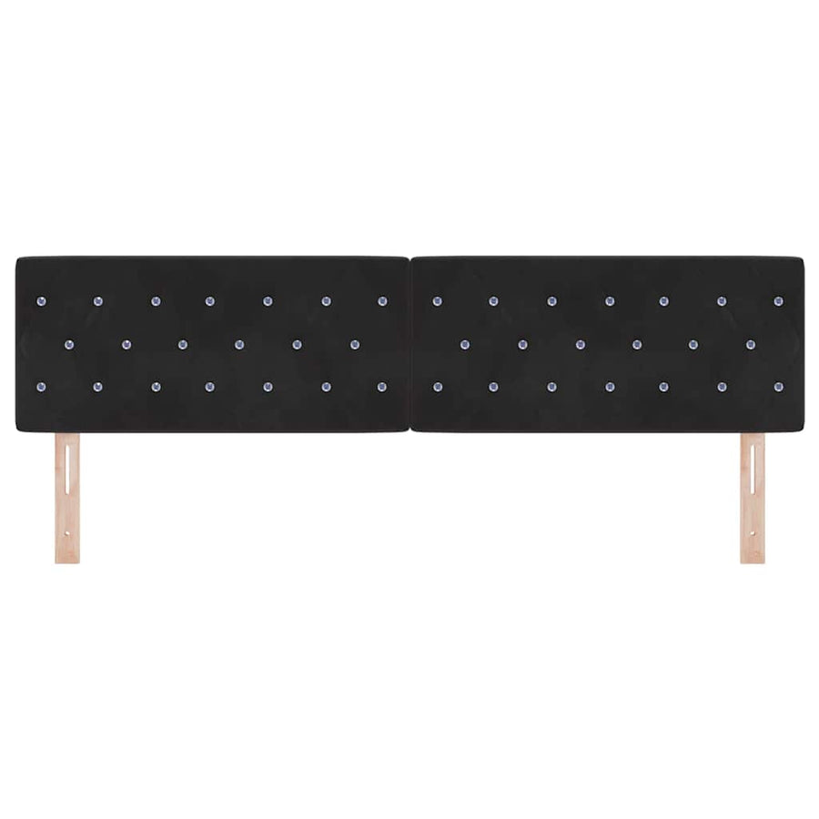 Hoofdbord Zwart 180 cm Fluweel