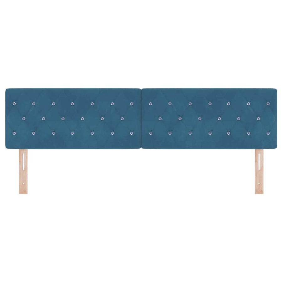 Hoofdbord met hoofdeinde Donkerblauw 180 cm Nep Leer