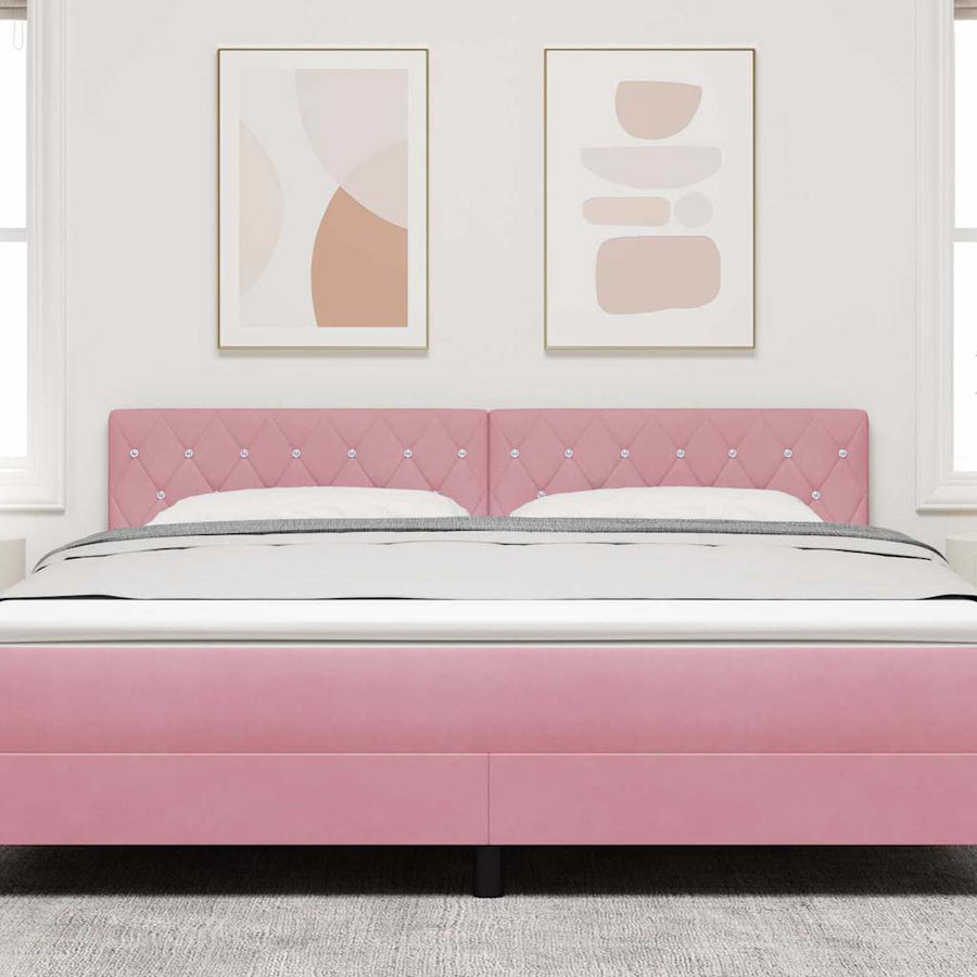 Fluwelen Hoofdbord met hoofdeinde Roze 180 cm Fluweel