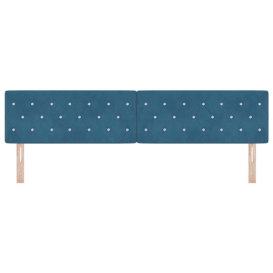 Hoofdbord Donkerblauw 200 cm Fluweel