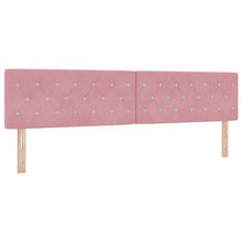 Fluwelen Hoofdbord Geruit met hoofdeinde Roze 200 cm Fluweel