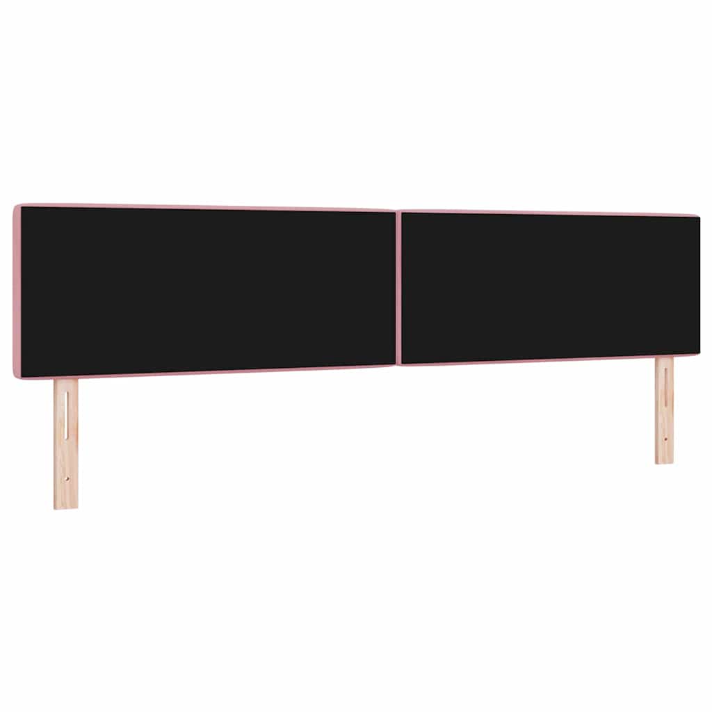Fluwelen Hoofdbord Geruit met hoofdeinde Roze 200 cm Fluweel