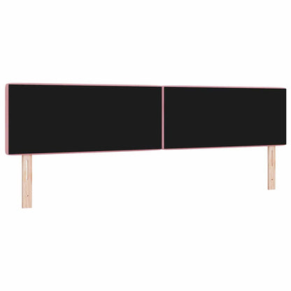 Fluwelen Hoofdbord Geruit met hoofdeinde Roze 200 cm Fluweel