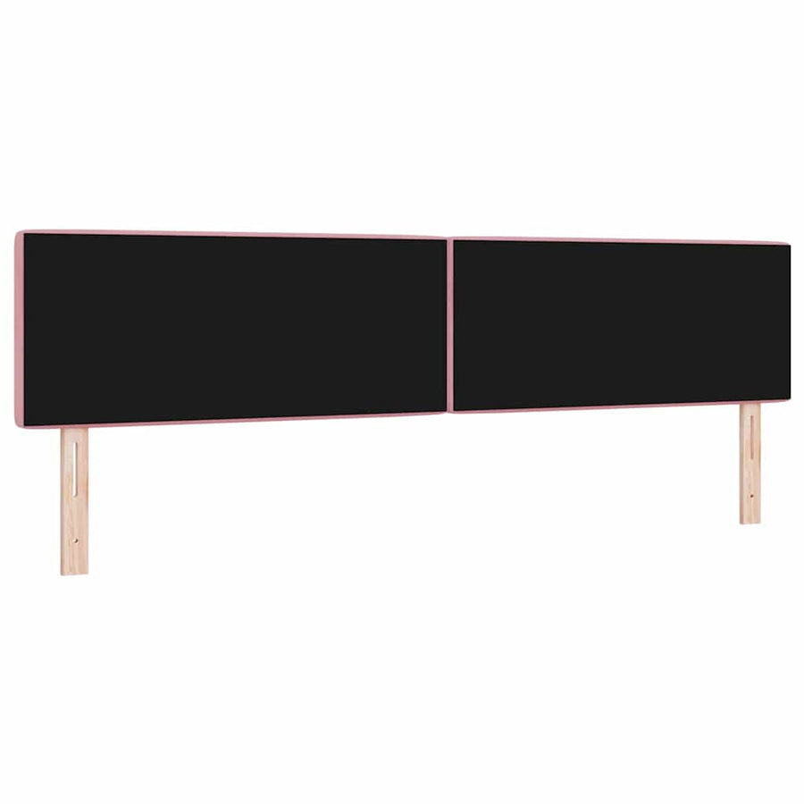 Fluwelen Hoofdbord Geruit met hoofdeinde Roze 200 cm Fluweel