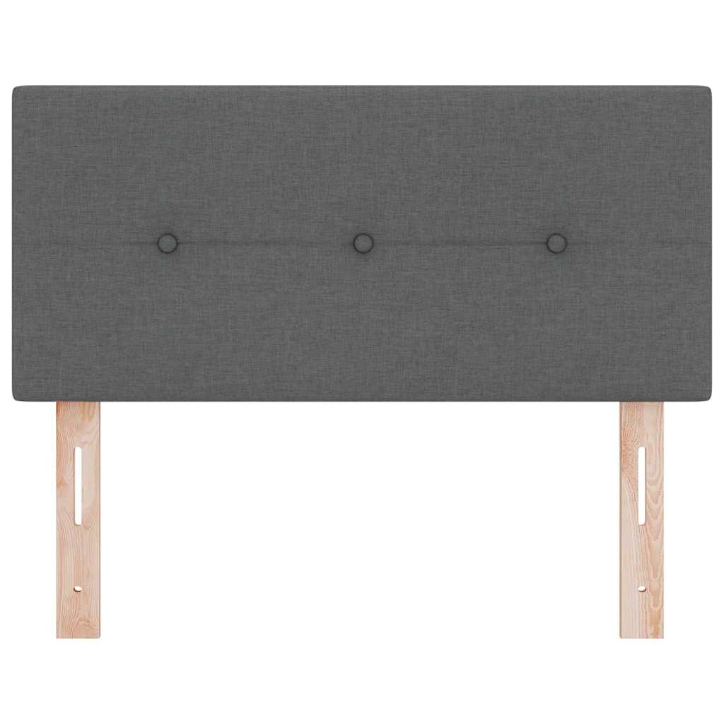 in hoogte verstelbaar hoofdbord Donkergrijs 90 cm Stof