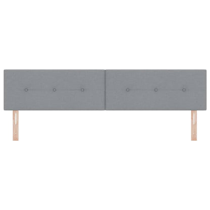 in hoogte verstelbaar hoofdbord Lichtgrijs 200 cm Stof