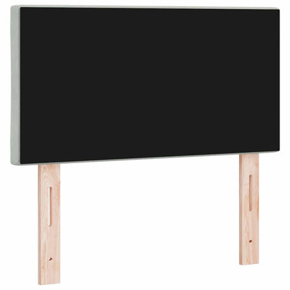 Hoofdbord met hoofdeinde Lichtgrijs 80 cm Fluweel