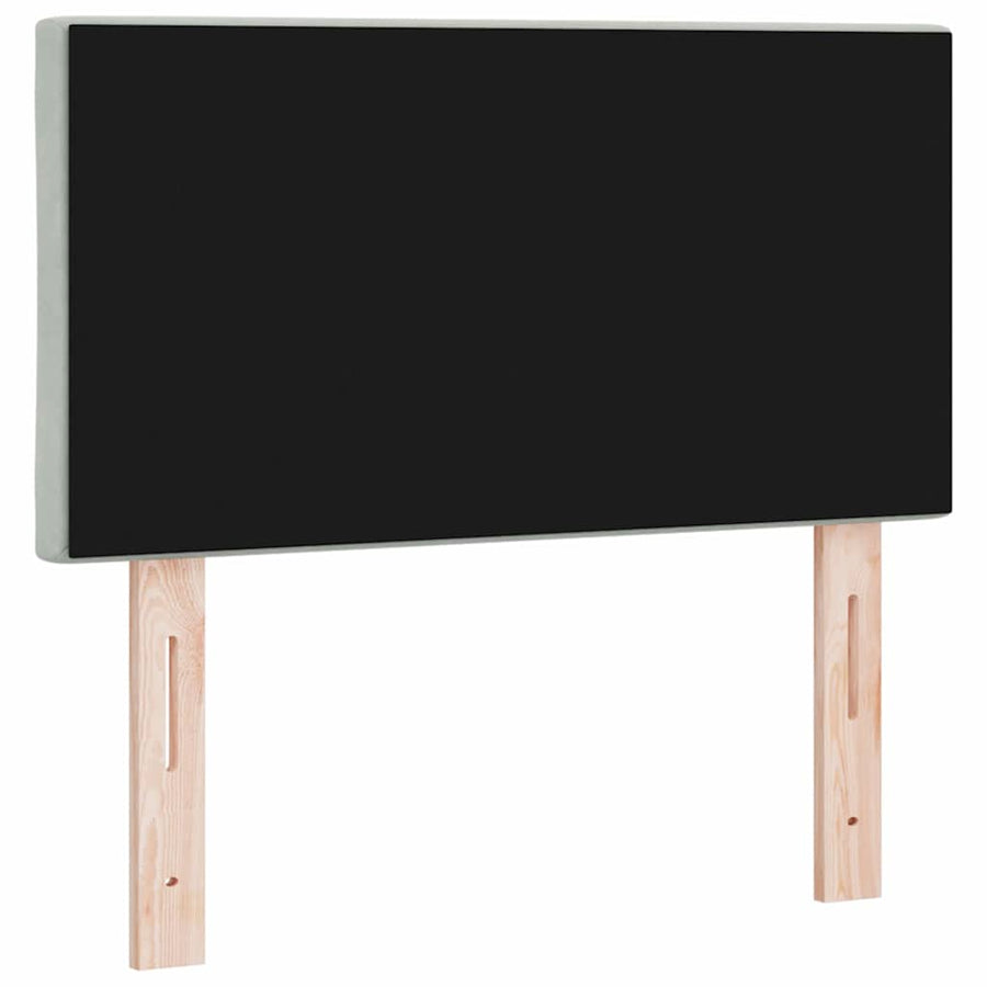 Hoofdbord met hoofdeinde Lichtgrijs 80 cm Fluweel