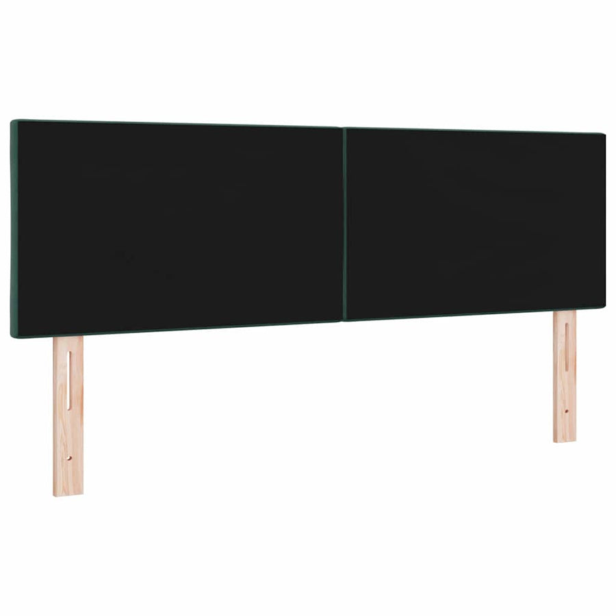 Hoofdbord Wandgemonteerd Geometrisch Donkergroen 144 cm Fluweel