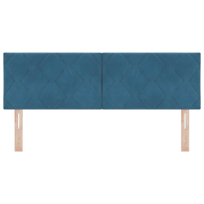 Hoofdbord Donkerblauw 160 cm Fluweel