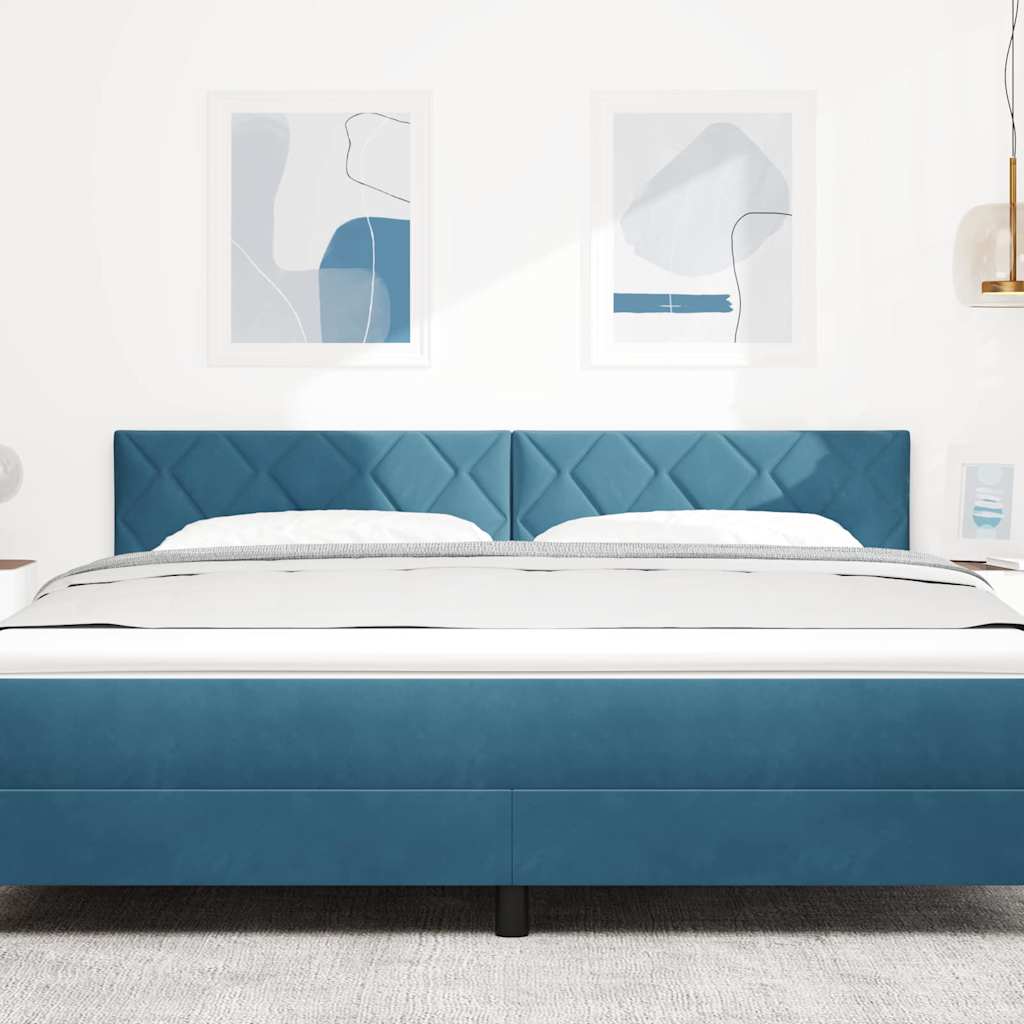 Hoofdbord met hoofdeinde Donkerblauw 180 cm Fluweel