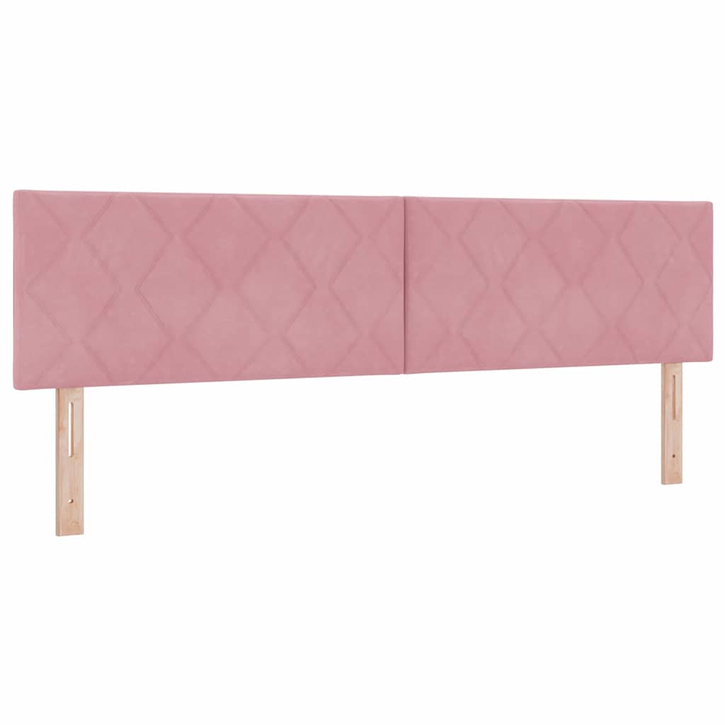 Hoofdbord met hoofdeinde Roze 180 cm Fluweel