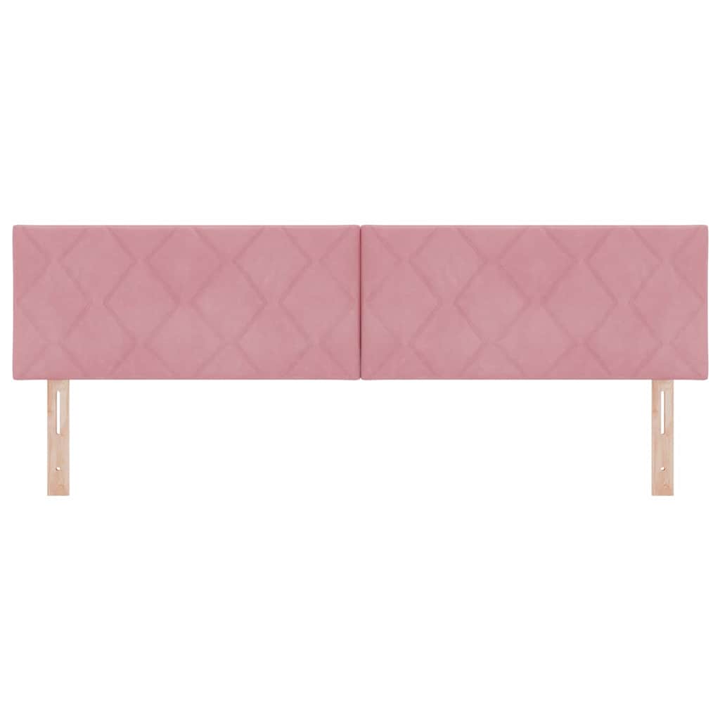 Hoofdbord met hoofdeinde Roze 180 cm Fluweel