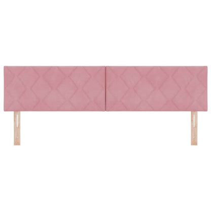 Hoofdbord met hoofdeinde Roze 180 cm Fluweel