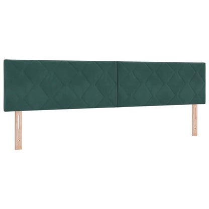 Hoofdbord Donkergroen 200 cm Fluweel