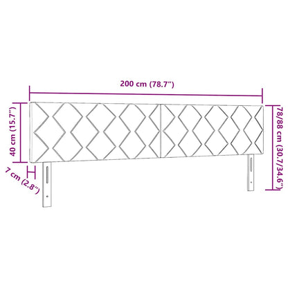 Hoofdbord Donkergroen 200 cm Fluweel