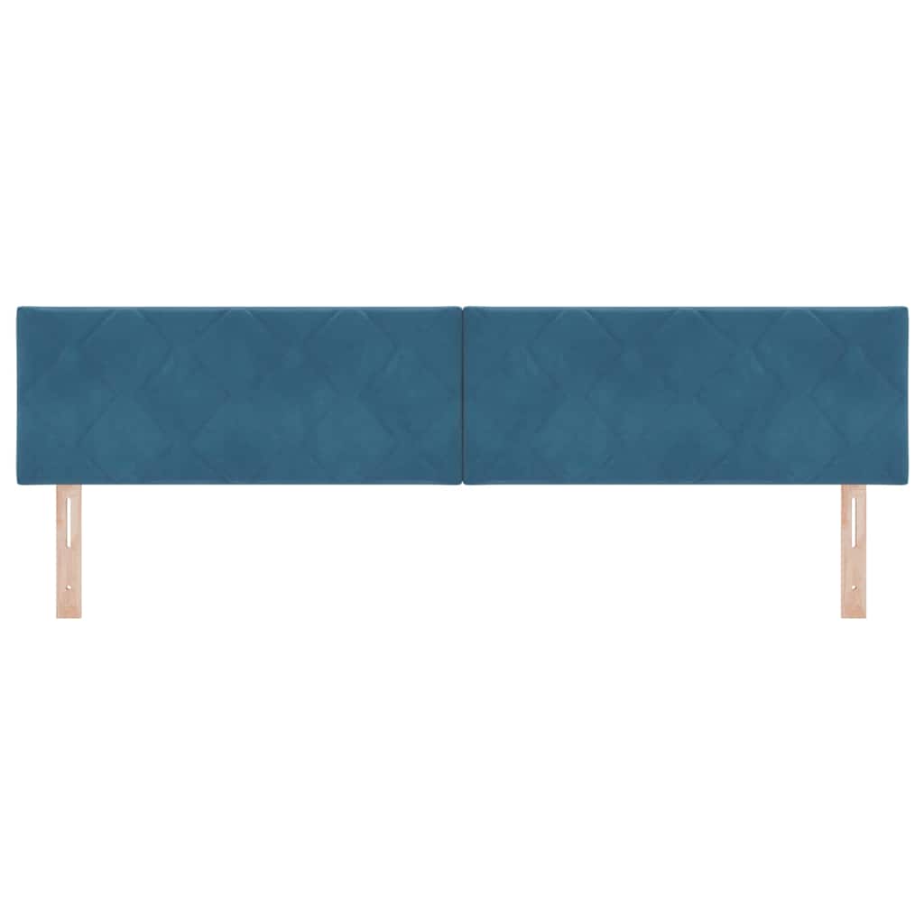 Hoofdbord met hoofdeinde Donkerblauw 200 cm Fluweel