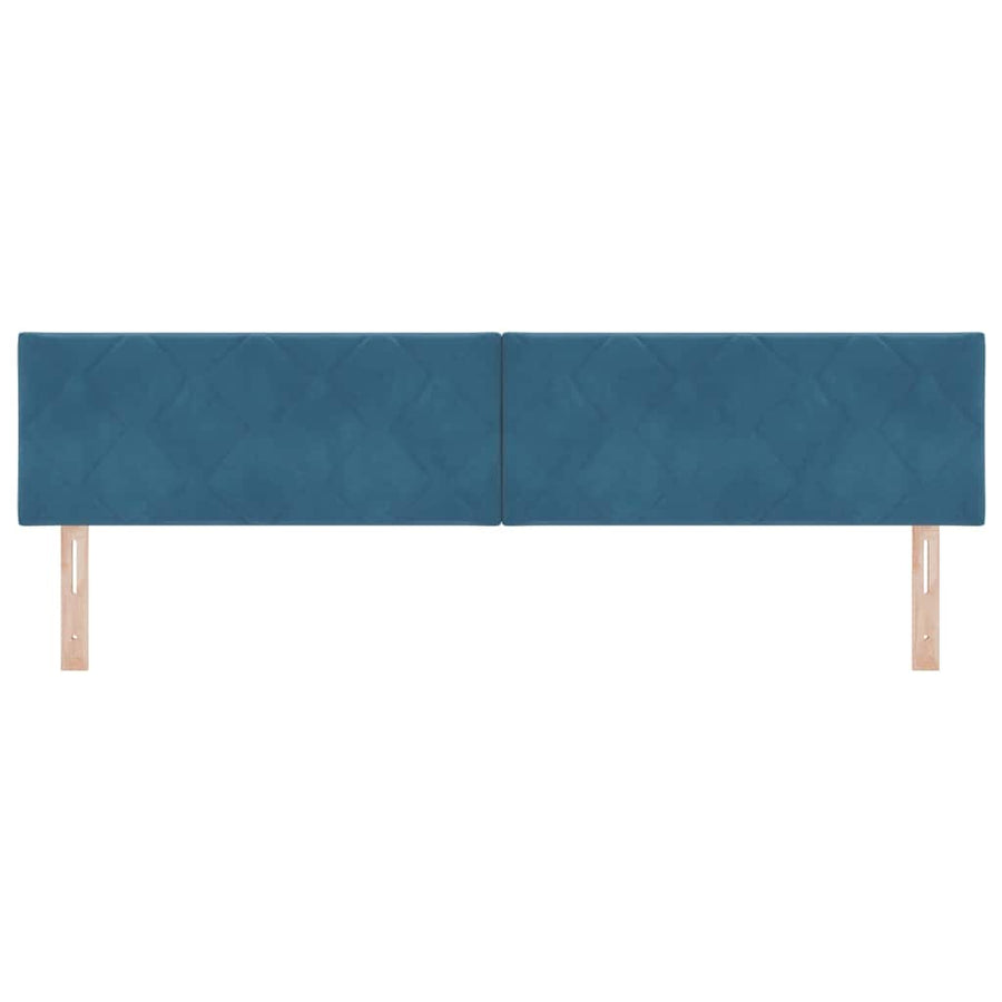 Hoofdbord met hoofdeinde Donkerblauw 200 cm Fluweel