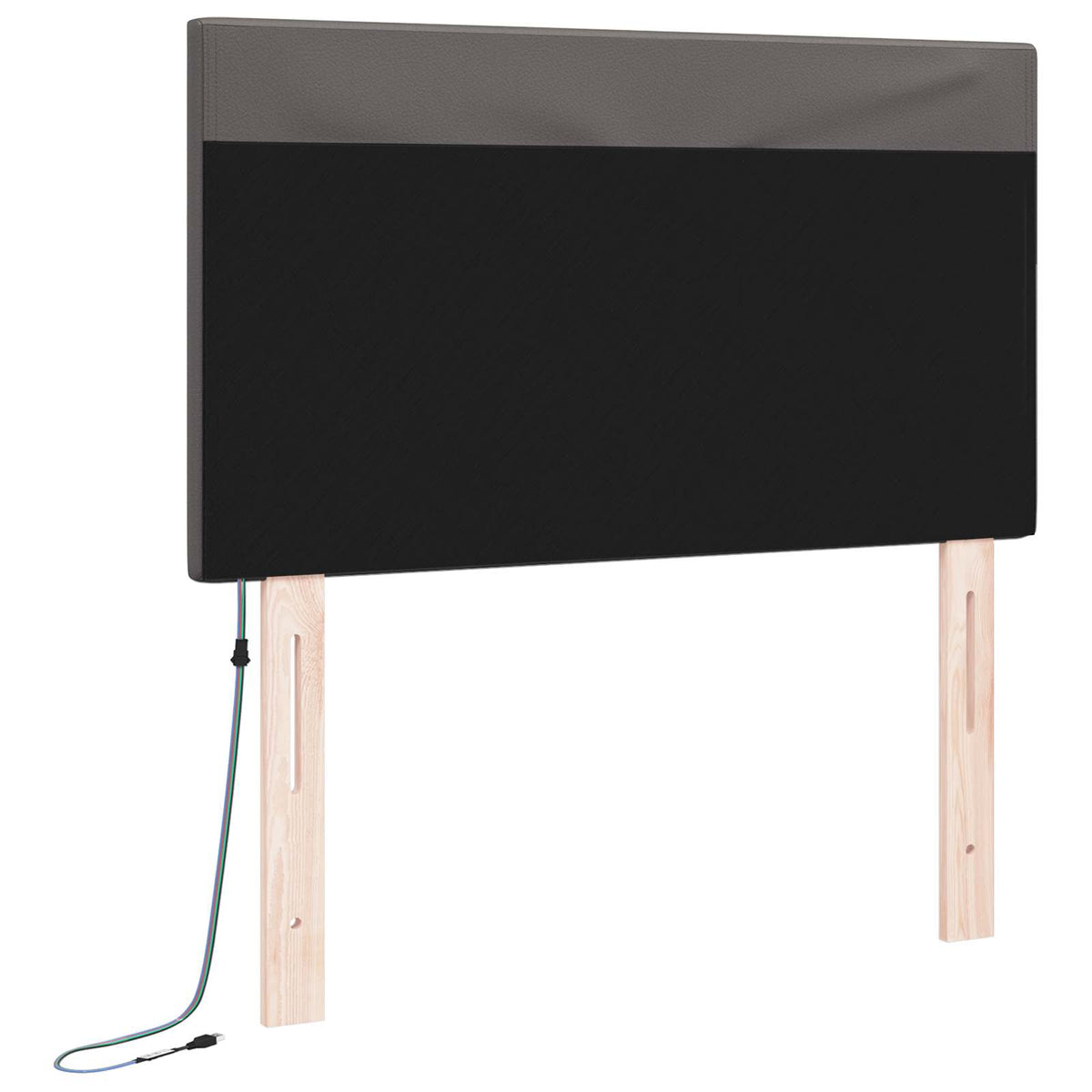 LED Hoofdbord Grijs 100 cm Nep Leer