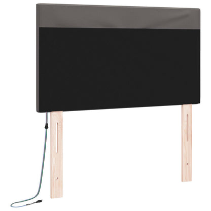 LED Hoofdbord Grijs 100 cm Nep Leer