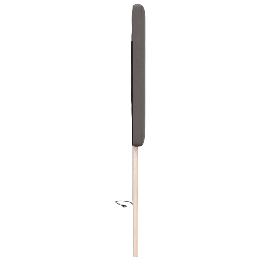 LED Hoofdbord Grijs 100 cm Nep Leer