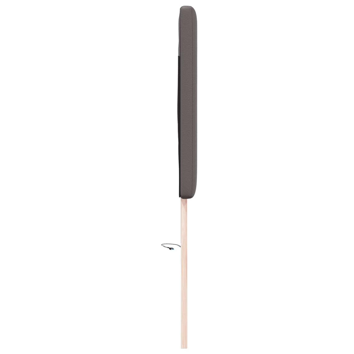LED Hoofdbord Grijs 144 cm Nep Leer