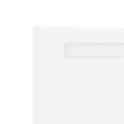 LED Hoofdbord Wit 180 cm Nep Leer