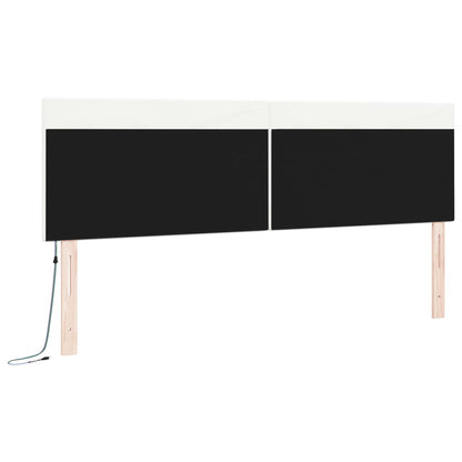 LED Hoofdbord Wit 180 cm Nep Leer