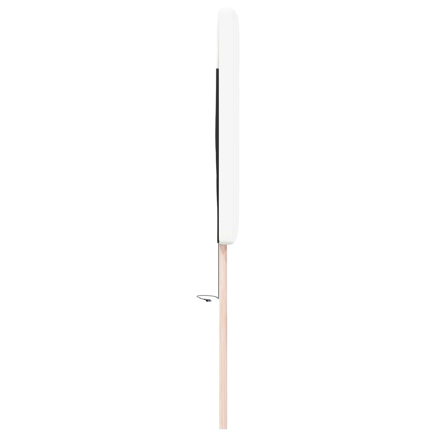 LED Hoofdbord Wit 180 cm Nep Leer