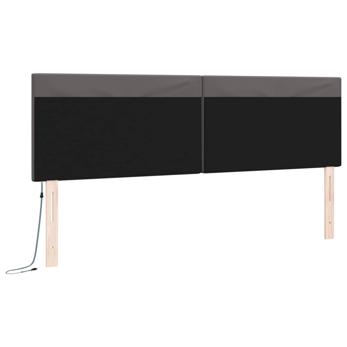 LED Hoofdbord Grijs 180 cm Nep Leer