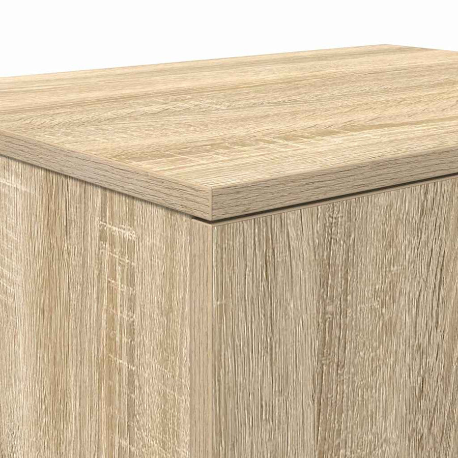 Opbergkast 2 pcs Sonoma Eiken 127 x 41 x 40 cm Bewerkt hout