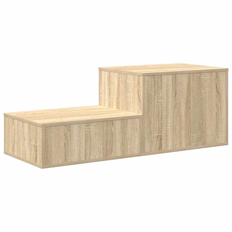 Opbergkast 2 pcs Sonoma Eiken 127 x 41 x 40 cm Bewerkt hout