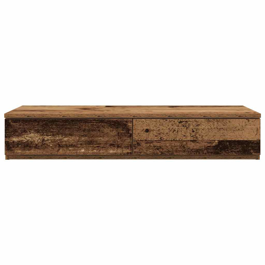 Bedlades met lade Oudhout 100 x 36,5 x 16,5 cm Bewerkt hout