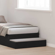 Underbed Storage Drawers with Drawer Black Oak 80 x 36.5 x 16.5 cm Engineered Wood