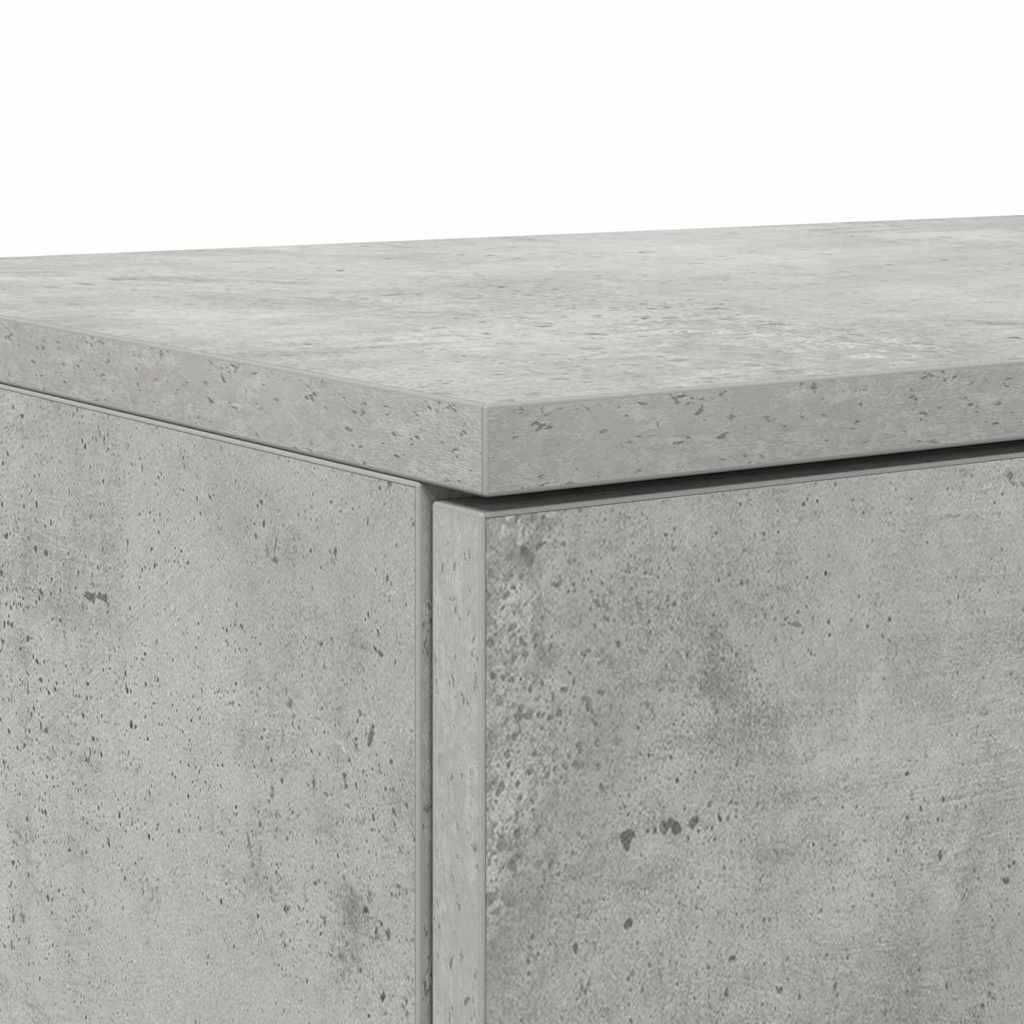 Bedlades met lade Beton Grijs 90 x 36,5 x 16,5 cm Bewerkt hout