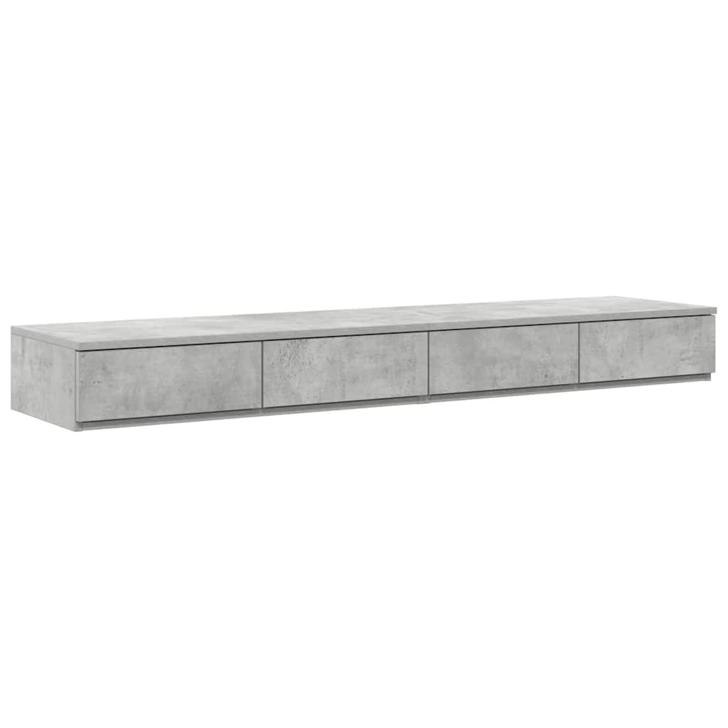 Bedlades met lade Beton Grijs 150 x 36,5 x 16,5 cm Bewerkt hout