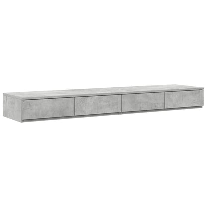 Bedlades met lade Beton Grijs 150 x 36,5 x 16,5 cm Bewerkt hout