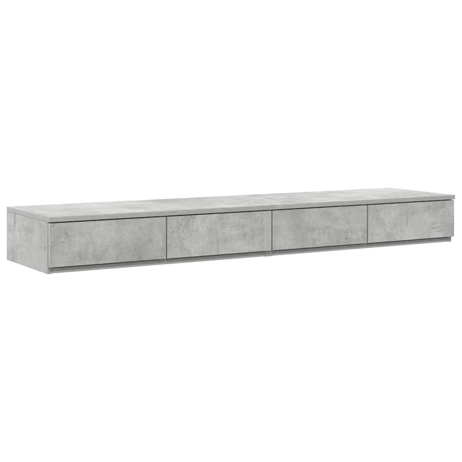 Bedlades met lade Beton Grijs 150 x 36,5 x 16,5 cm Bewerkt hout