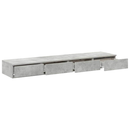 Bedlades met lade Beton Grijs 150 x 36,5 x 16,5 cm Bewerkt hout