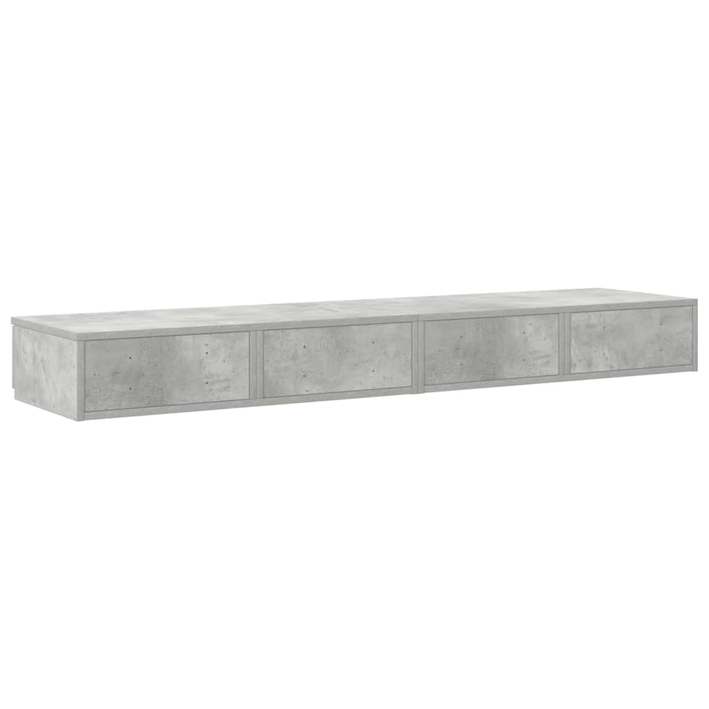 Bedlades met lade Beton Grijs 150 x 36,5 x 16,5 cm Bewerkt hout