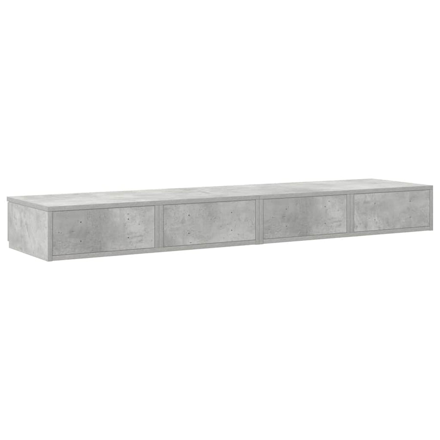 Bedlades met lade Beton Grijs 150 x 36,5 x 16,5 cm Bewerkt hout