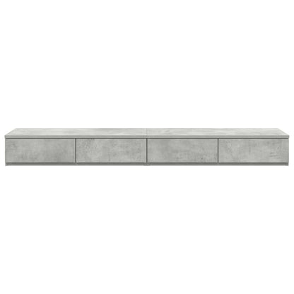 Bedlades met lade Beton Grijs 150 x 36,5 x 16,5 cm Bewerkt hout