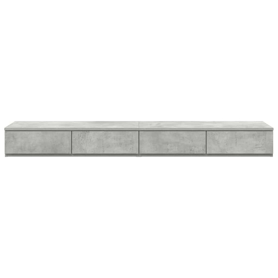 Bedlades met lade Beton Grijs 150 x 36,5 x 16,5 cm Bewerkt hout