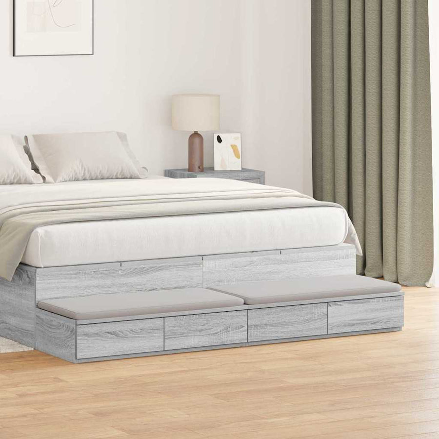 Bedlades Grijs Sonoma 150 x 36,5 x 16,5 cm Bewerkt hout