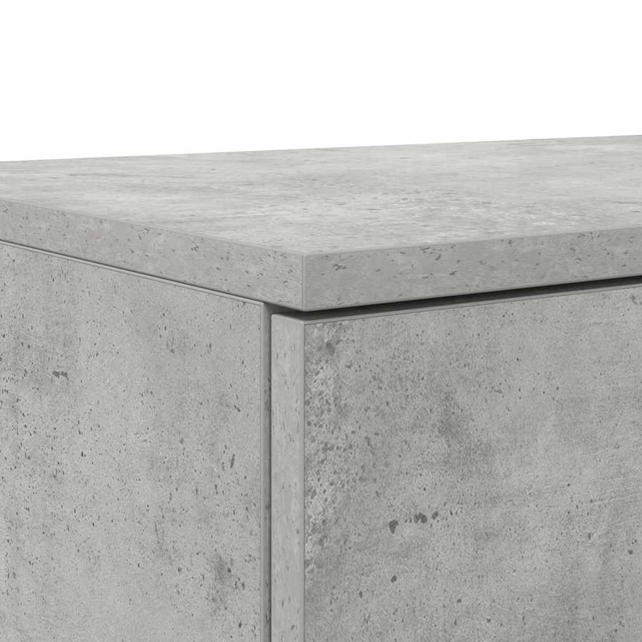 Bedlades met lade Beton Grijs 75 x 36,5 x 16,5 cm Bewerkt hout