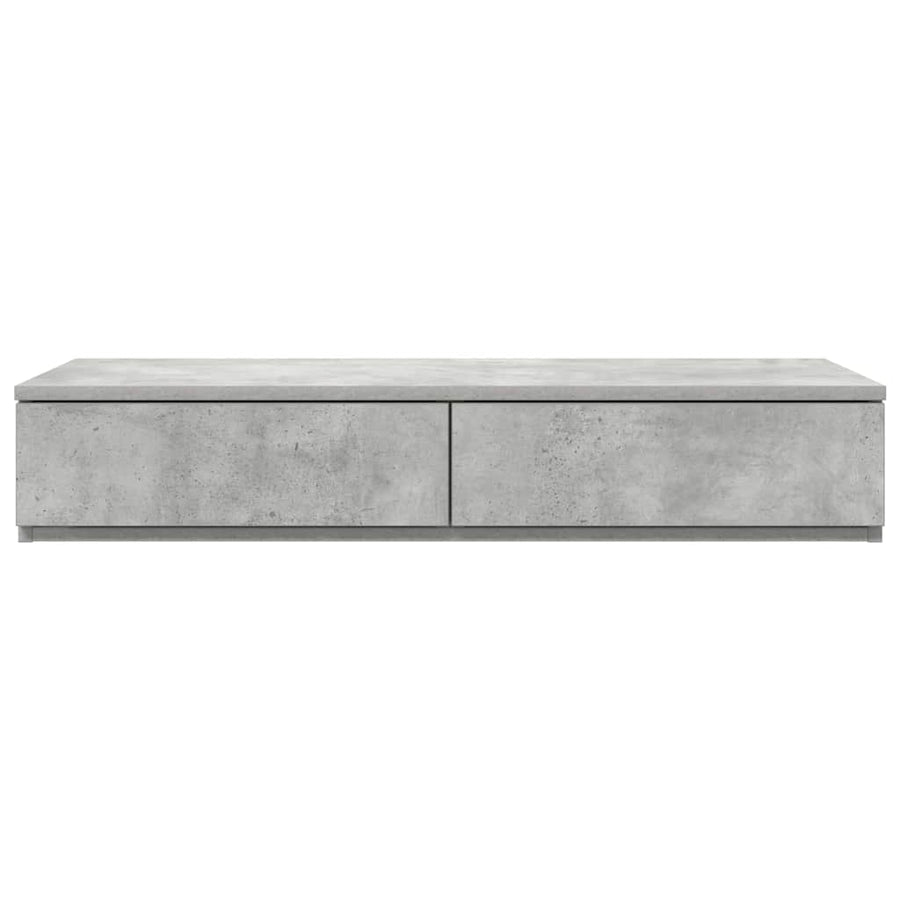 Bedlades met lade Beton Grijs 75 x 36,5 x 16,5 cm Bewerkt hout