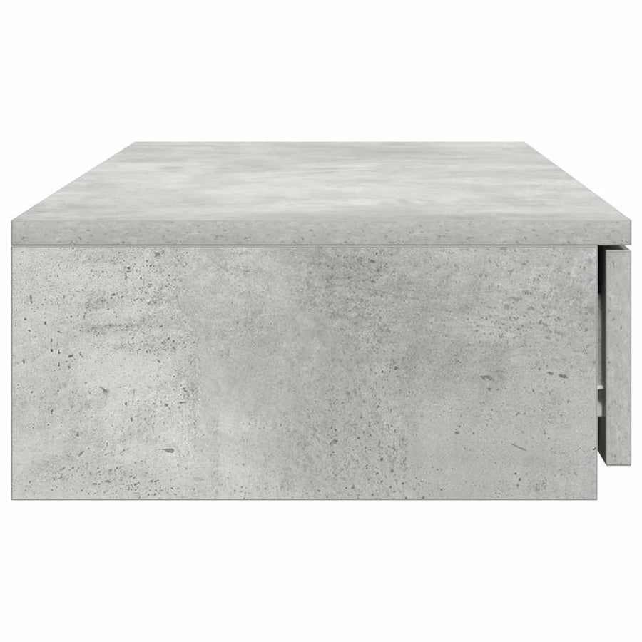 Bedlades met lade Beton Grijs 75 x 36,5 x 16,5 cm Bewerkt hout